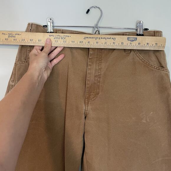 Dickies Pants Men's 36x34‎ Brown Relaxed Fit Heavyweight Duck Carpenter Utility - Picture 2 of 8